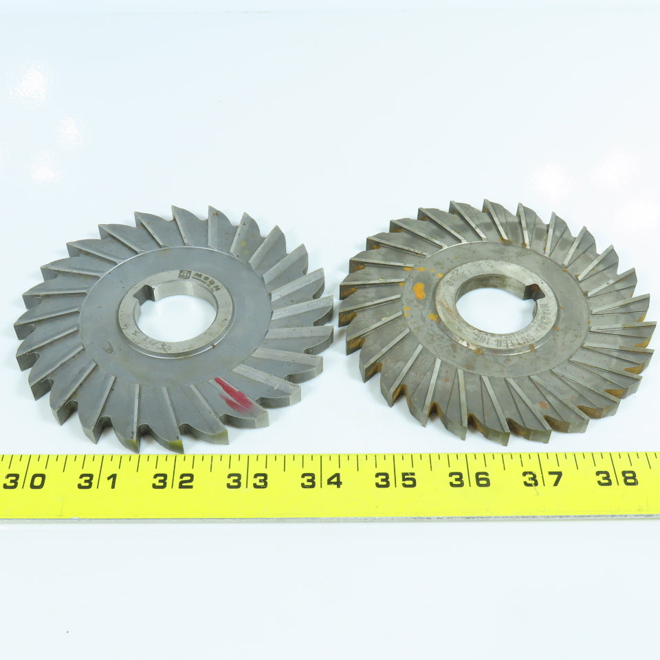 4-7/8"x 11/32"x 1-1/4" Slitting Saw Side Milling Cutter Straight Tooth Lot of 2