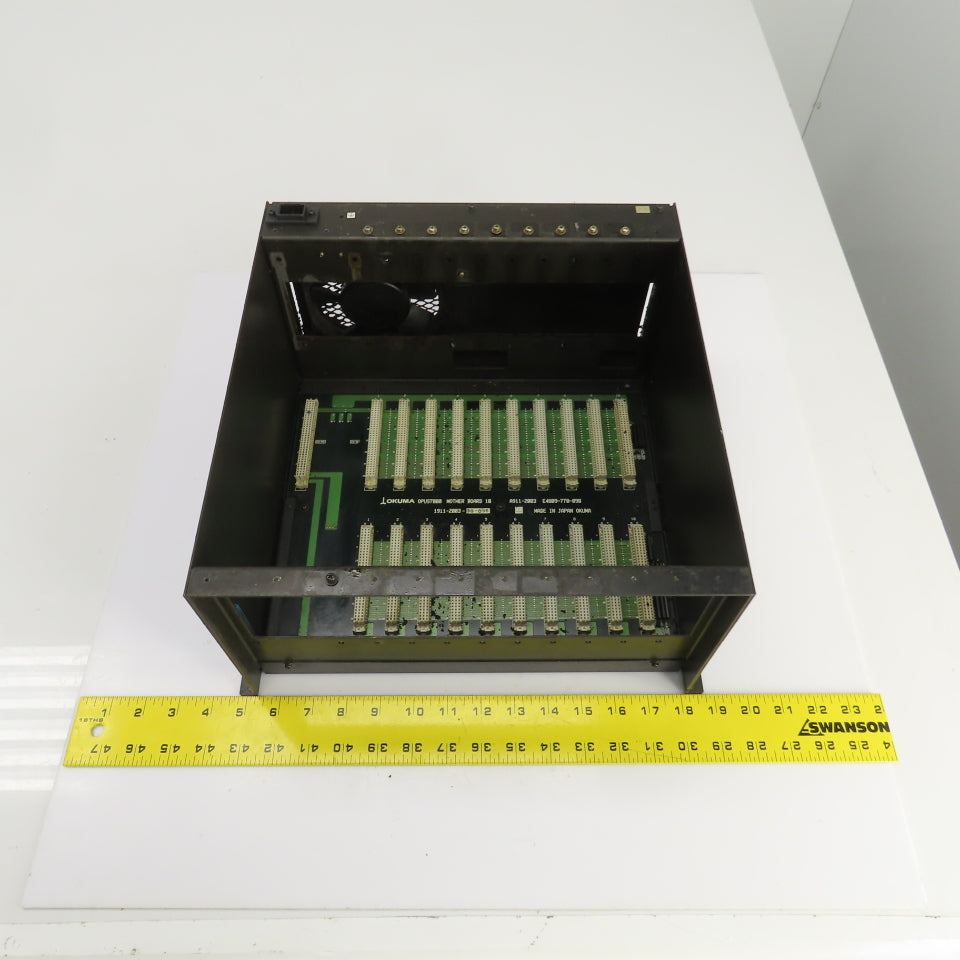 Okuma E7191-855-021 OPUS7000 10 Slot Rack Chassis W/Motherboard 1911-2003-38-096