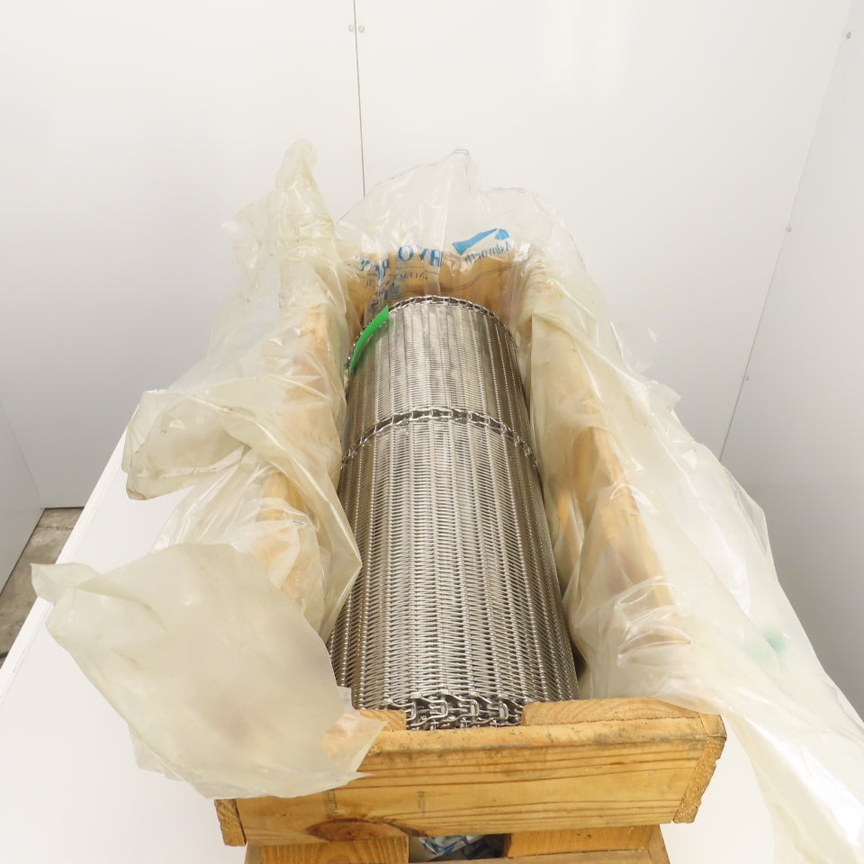Ashworth 3920G100 34"Wx20'L Stainless Super Small Radius OmniGrid Conveyor Belt