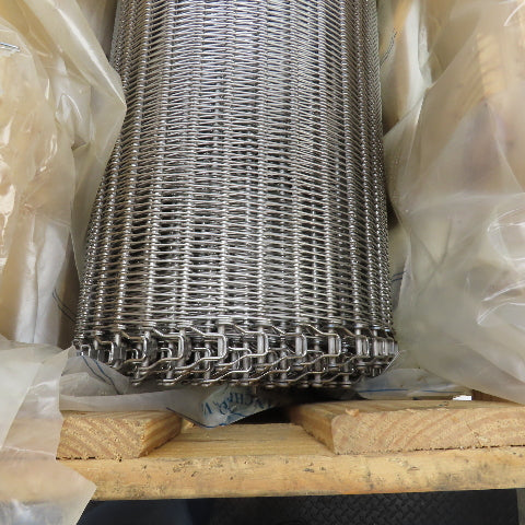 Ashworth 3920G100 34"Wx20'L Stainless Super Small Radius OmniGrid Conveyor Belt