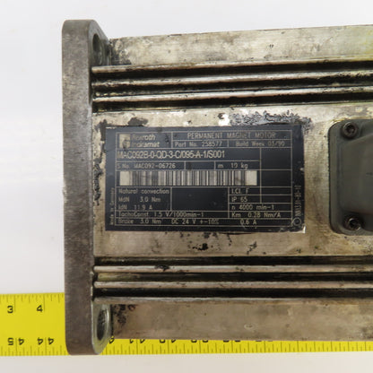 Indramat MAC092B-0-QD-3-C/095/A-1-S001 3.0 Nm AC Permanent Magnet Motor 4000RPM
