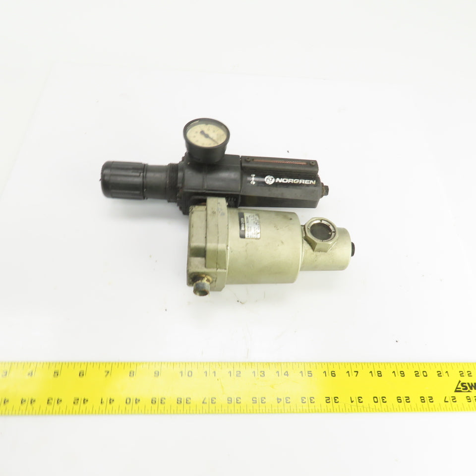 Norgren B74G-3AK-AD3-RMN Filter Regulator W/AMG350-N03BD Drain Catch 150PSI