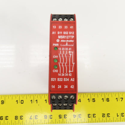 Allen Bradley 440R-N23132 MSR127TP Ser C Guard Master 2 Channel Safety Relay 24V