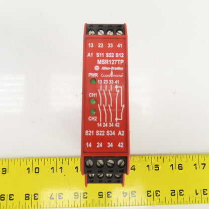 Allen Bradley 440R-N23132 MSR127TP Ser C Guard Master 2 Channel Safety Relay 24V