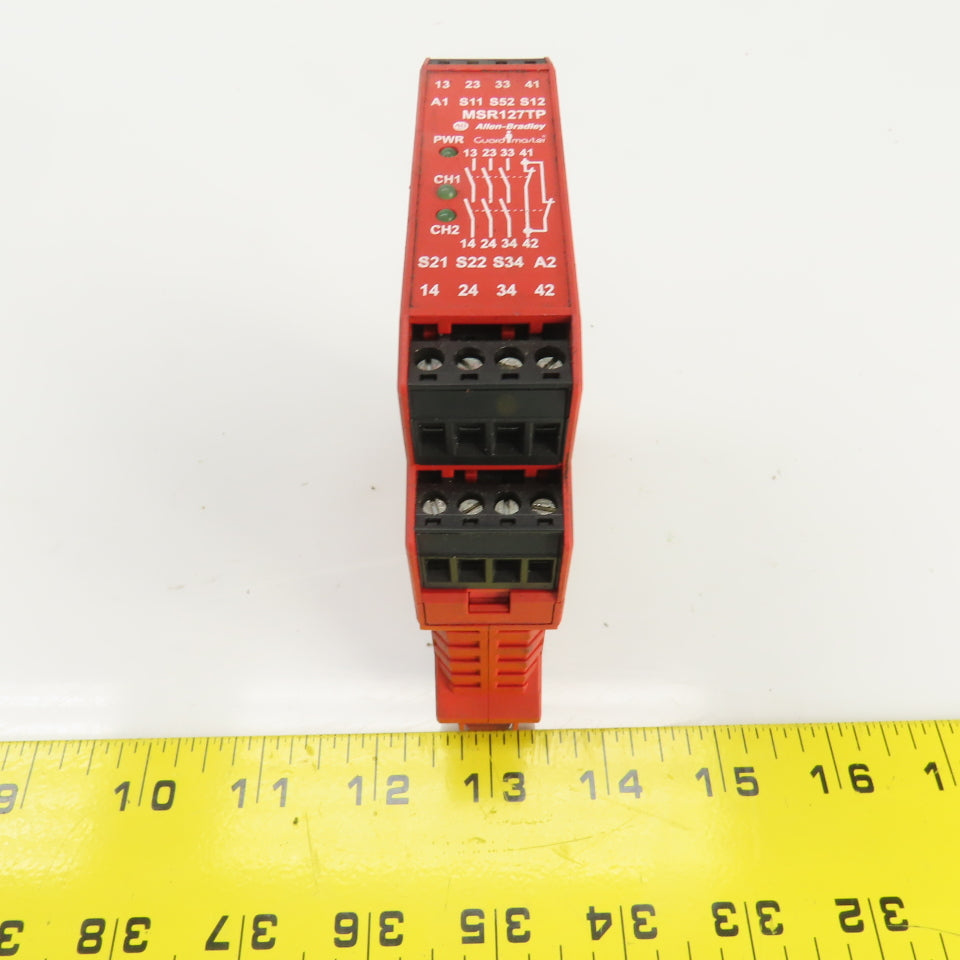 Allen Bradley 440R-N23132 MSR127TP Ser C Guard Master 2 Channel Safety Relay 24V