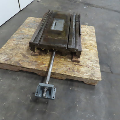 37" L x 22-1/2" W Hydraulic Cylinder Operated Linear Sliding Table 17" Stroke