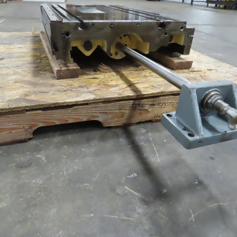 37" L x 22-1/2" W Hydraulic Cylinder Operated Linear Sliding Table 17" Stroke