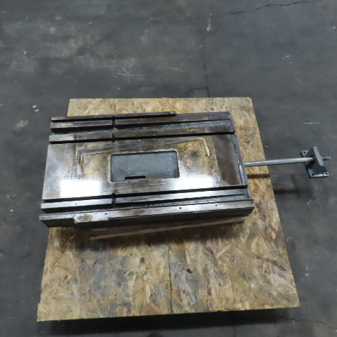 37" L x 22-1/2" W Hydraulic Cylinder Operated Linear Sliding Table 17" Stroke