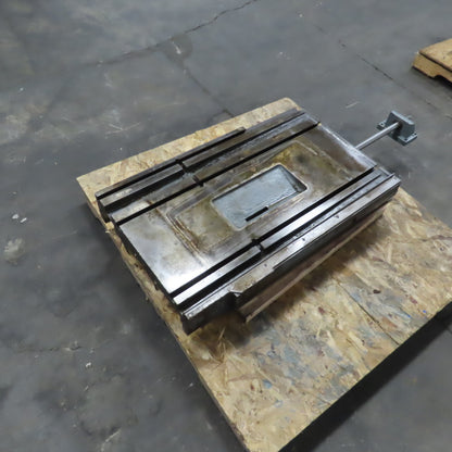37" L x 22-1/2" W Hydraulic Cylinder Operated Linear Sliding Table 17" Stroke