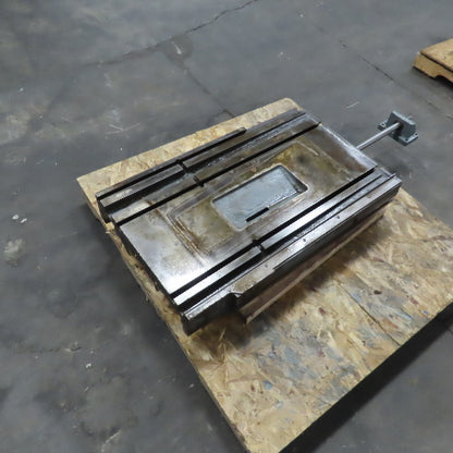 37" L x 22-1/2" W Hydraulic Cylinder Operated Linear Sliding Table 17" Stroke
