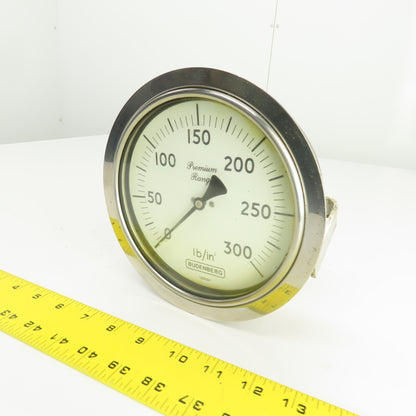 Budenberg 13222347 Premium Range 6" Pressure Gauge 0-300 PSI