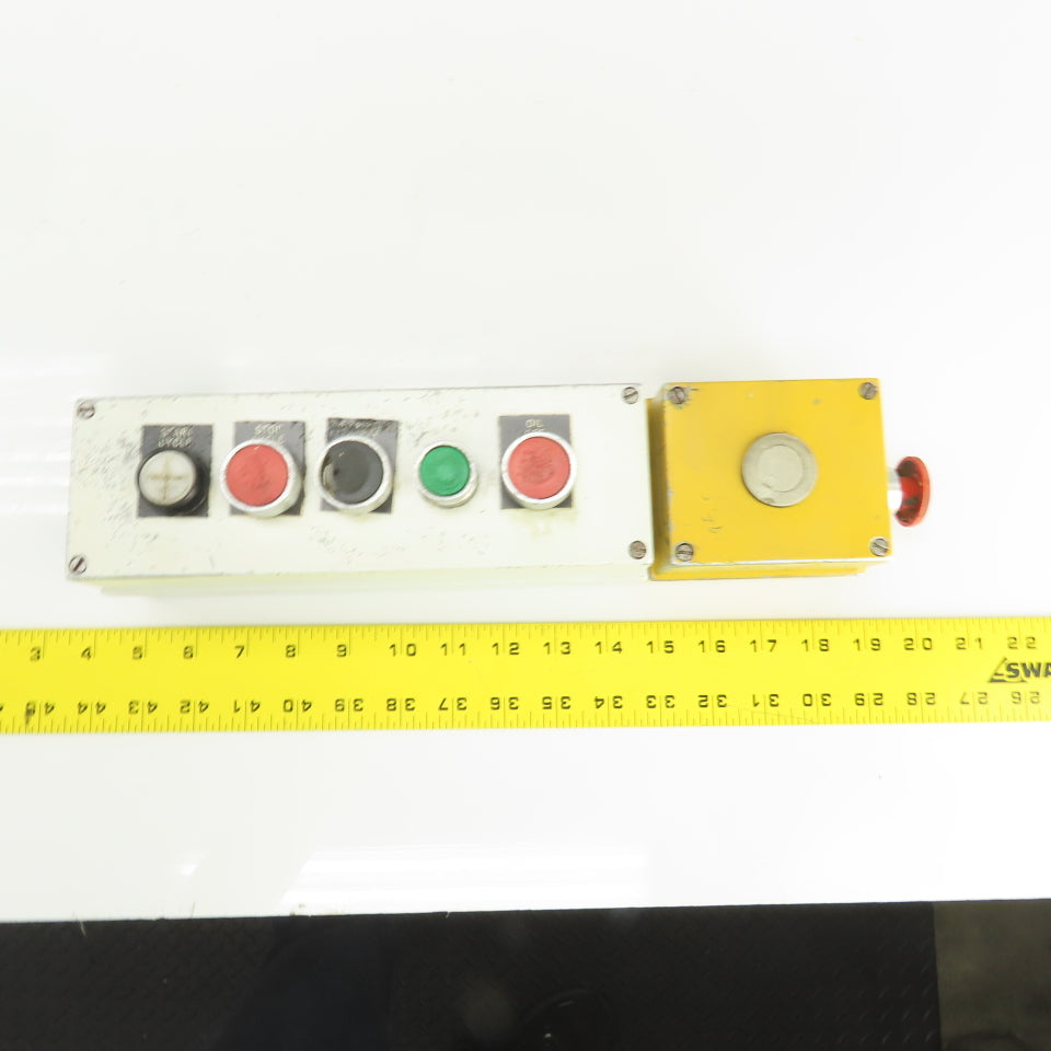 14" x 3" x 3" Electrical Push Button Enclosure Pendant W/6 Buttons