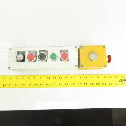 14" x 3" x 3" Electrical Push Button Enclosure Pendant W/6 Buttons