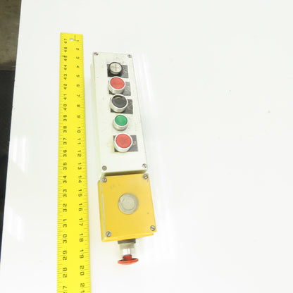 14" x 3" x 3" Electrical Push Button Enclosure Pendant W/6 Buttons