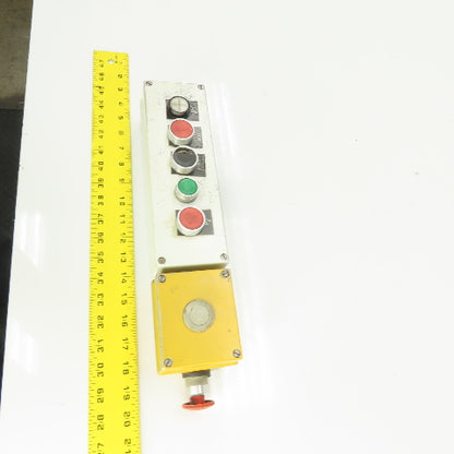 14" x 3" x 3" Electrical Push Button Enclosure Pendant W/6 Buttons