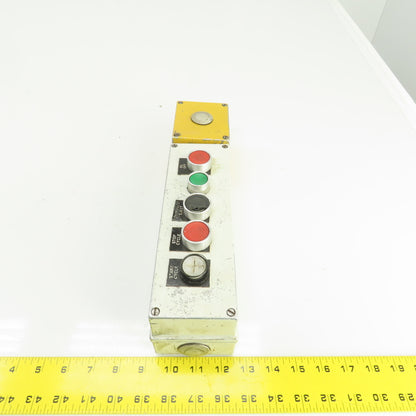 14" x 3" x 3" Electrical Push Button Enclosure Pendant W/6 Buttons