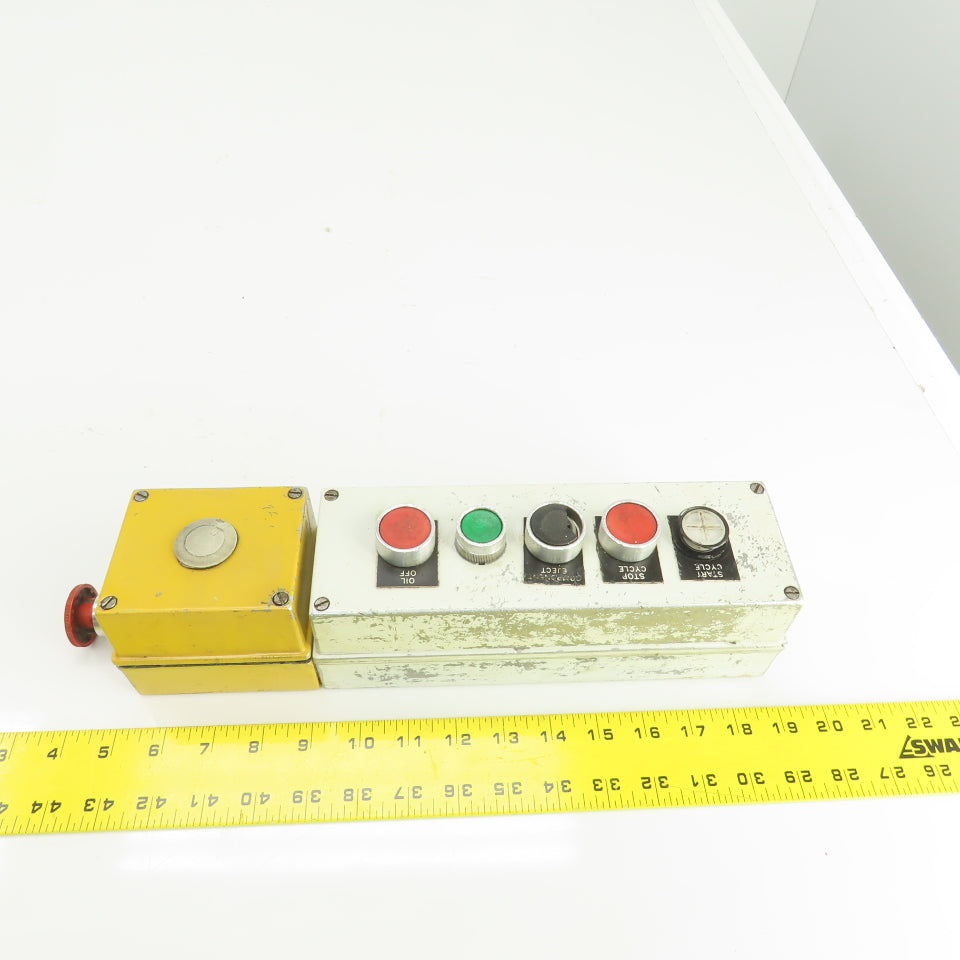 14" x 3" x 3" Electrical Push Button Enclosure Pendant W/6 Buttons