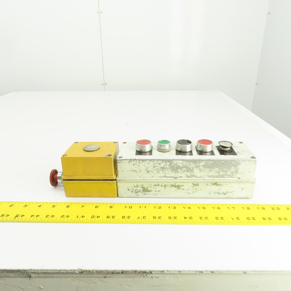 14" x 3" x 3" Electrical Push Button Enclosure Pendant W/6 Buttons