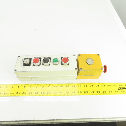 14" x 3" x 3" Electrical Push Button Enclosure Pendant W/6 Buttons