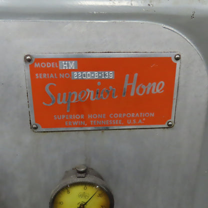 Superior Hone Model HM Horizontal Honing Machine 230/460V 3PH W/Coolant Line