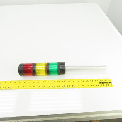 Allen Bradley 885T-B24DN4 Ser B Tower Light Stack W/Red Amber Green 24V AC/DC