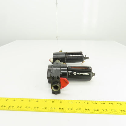Norgren L74M-4AP-QDN F64G-NNN-AD3 Pneumatic Filter Lubricator Assembly 250PSI
