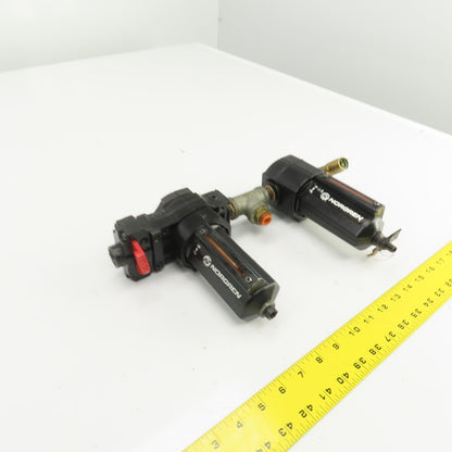 Norgren L74M-4AP-QDN F64G-NNN-AD3 Pneumatic Filter Lubricator Assembly 250PSI