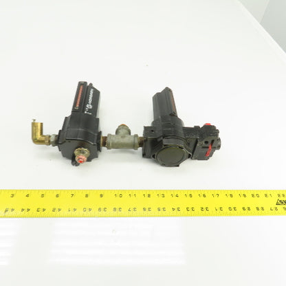 Norgren L74M-4AP-QDN F64G-NNN-AD3 Pneumatic Filter Lubricator Assembly 250PSI