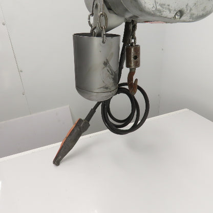 CM Model F 1/2 Ton 1000 LB Electric Chain Hoist 9'-6" Lift 16FPM 230/460V 3PH