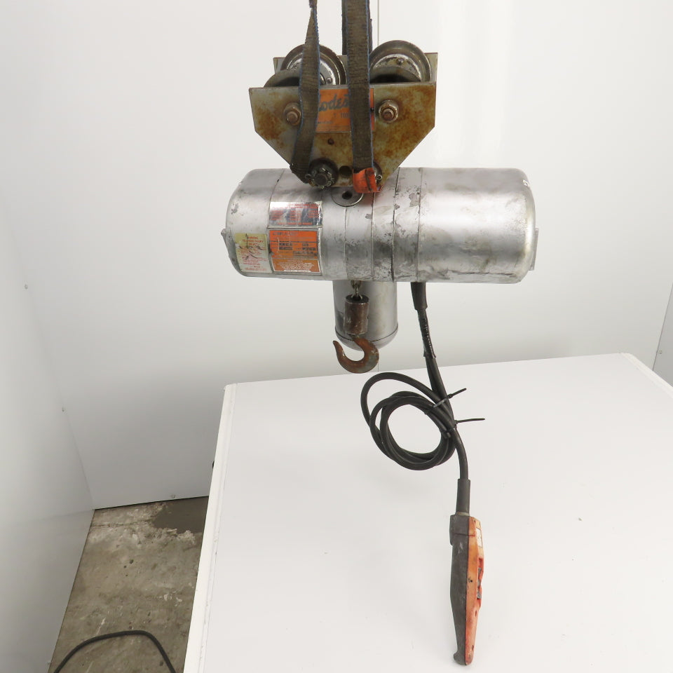 CM Model F 1/2 Ton 1000 LB Electric Chain Hoist 9'-6" Lift 16FPM 230/460V 3PH