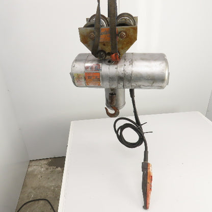 CM Model F 1/2 Ton 1000 LB Electric Chain Hoist 9'-6" Lift 16FPM 230/460V 3PH