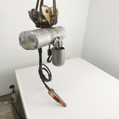 CM Model F 1/2 Ton 1000 LB Electric Chain Hoist 9'-6" Lift 16FPM 230/460V 3PH