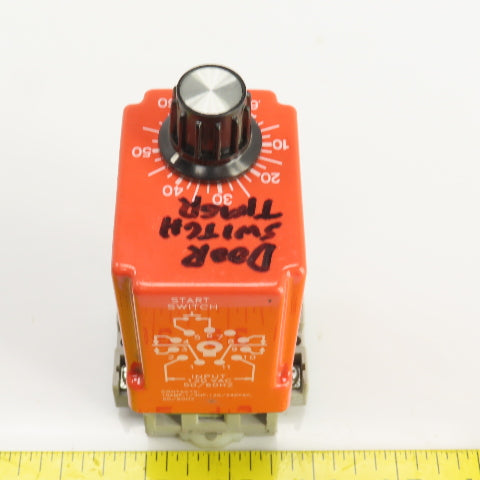 NCC T3K-3600-461 Solid State Timer 36-3600 SEC 120VAC Input W/Base