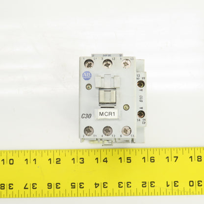 Allen Bradley 100-C30Z*00 Ser C 600V AC Contactor W/24V DC Coil
