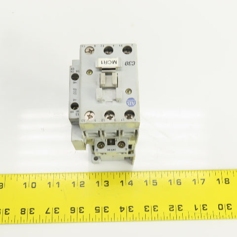 Allen Bradley 100-C30Z*00 Ser C 600V AC Contactor W/24V DC Coil