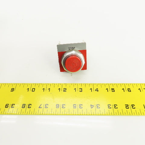 Allen Bradley 800T-B Red Momentary Contact Push Button 600V