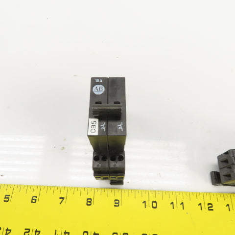 Allen Bradley 1492-GS2G100 10A Mini Circuit Breaker 2 Pole 277/480V Lot Of 3