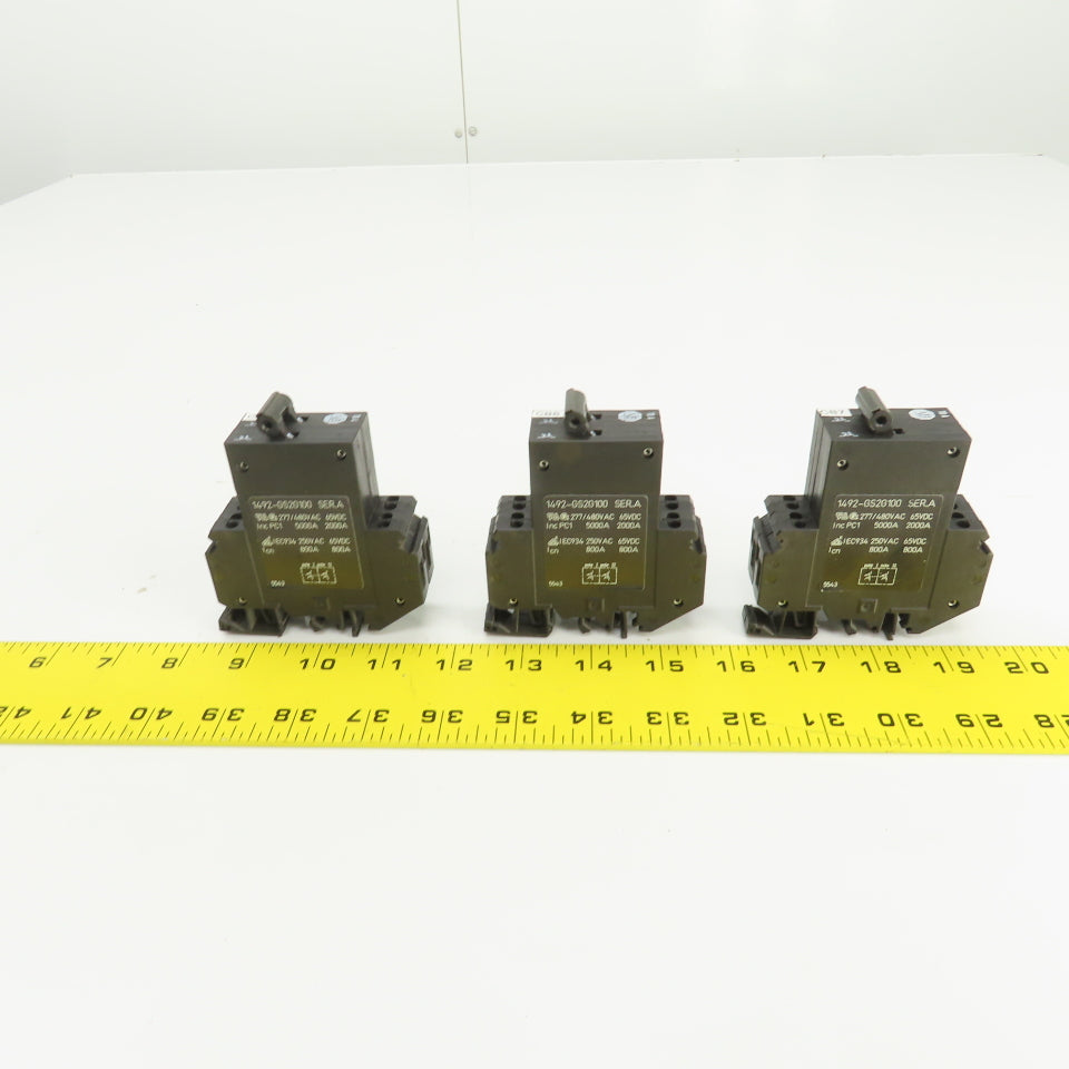 Allen Bradley 1492-GS2G100 10A Mini Circuit Breaker 2 Pole 277/480V Lot Of 3
