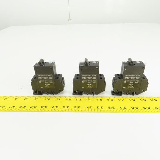 Allen Bradley 1492-GS2G100 10A Mini Circuit Breaker 2 Pole 277/480V Lot Of 3