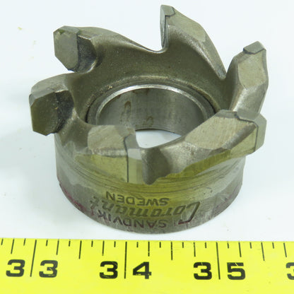 Sandvik 2.90" OD Carbide Tipped Face Mill Cutter 1-1/4" Bore