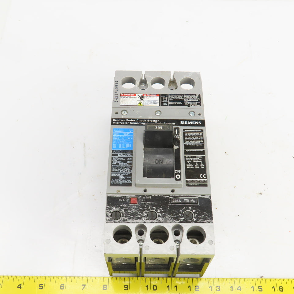 Siemens FXD63B225 FXD6-A Sentron Ser B 225A Circuit Breaker 600V 3 Pole