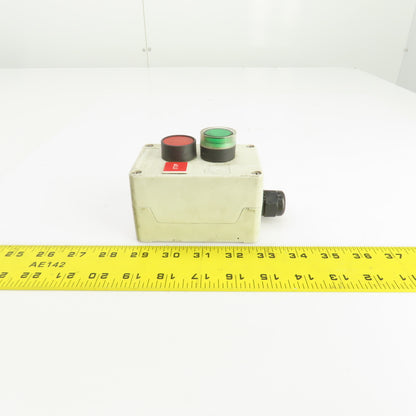 Allen Bradley 800E-2P 2 Button Electrical Enclosure W/Stop & Start Button