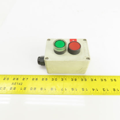 Allen Bradley 800E-2P 2 Button Electrical Enclosure W/Stop & Start Button