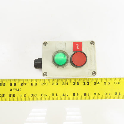 Allen Bradley 800E-2P 2 Button Electrical Enclosure W/Stop & Start Button
