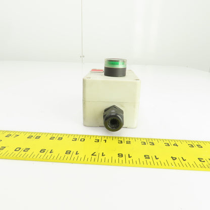 Allen Bradley 800E-2P 2 Button Electrical Enclosure W/Stop & Start Button