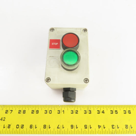 Allen Bradley 800E-2P 2 Button Electrical Enclosure W/Stop & Start Button