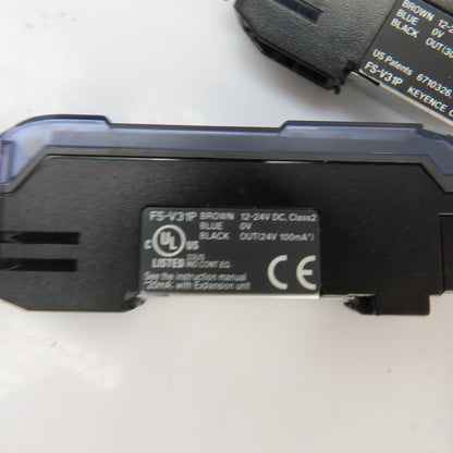 Keyence FS-V31P Photoelectric Amplifier 12-24VDC Lot Of 2