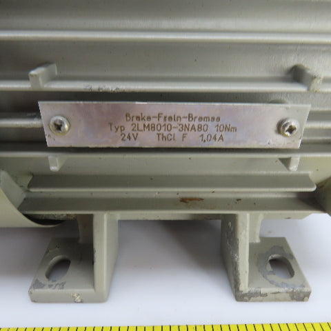 Siemens 1LA70834AA10-Z 0.86kW AC Electric Motor 440-480V 3PH W/Brake 24V