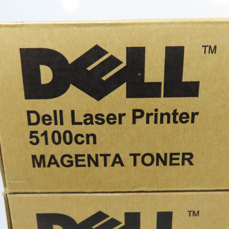 Dell 5100cn Laser Printer Toner Cartridges Cyan / Magenta / Yellow Lot Of 3