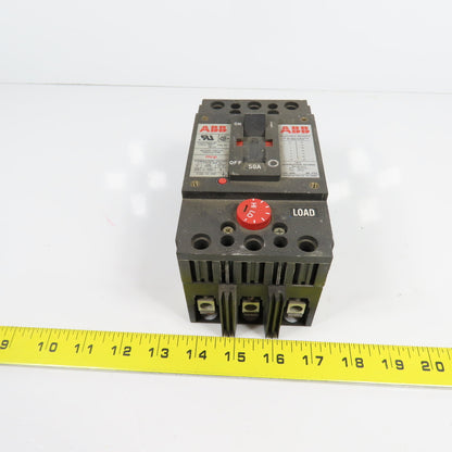 ABB MCP 50A Motor Circuit Breaker Protector 480VAC W/Adjustable Magnetic Trip